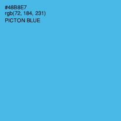 #48B8E7 - Picton Blue Color Image